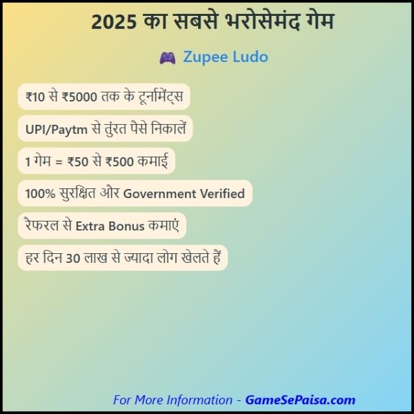 2025 का ओरिजिनल गेम पैसे कमाने वाला कौन सा है?