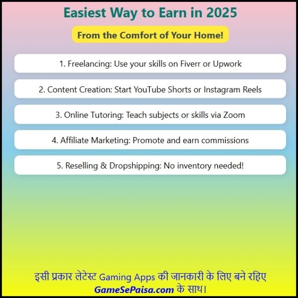 2025 में पैसे कमाने वाला सबसे आसान तरीका