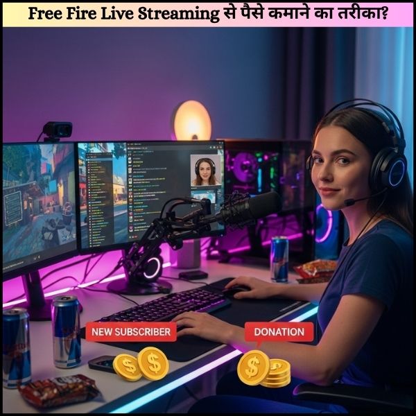 Free Fire Live Streaming से पैसे कमाने का तरीका