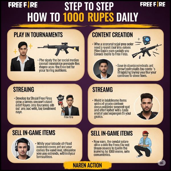 Free Fire Se Daily 1000 Rupaye Kaise Kamaye – पूरी जानकारी हिंदी में