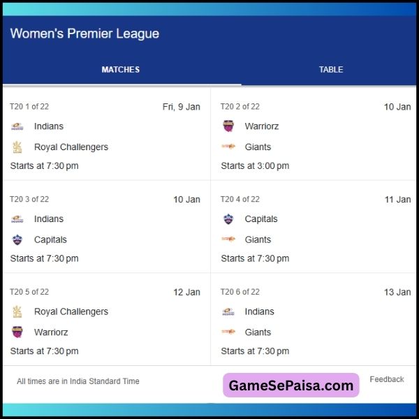 WPL 2026 की शुरुआत कब होगी? जानिए Starting Date और पूरा Timetable?