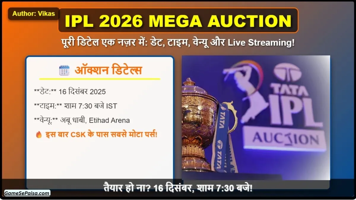 IPL 2026 Auction