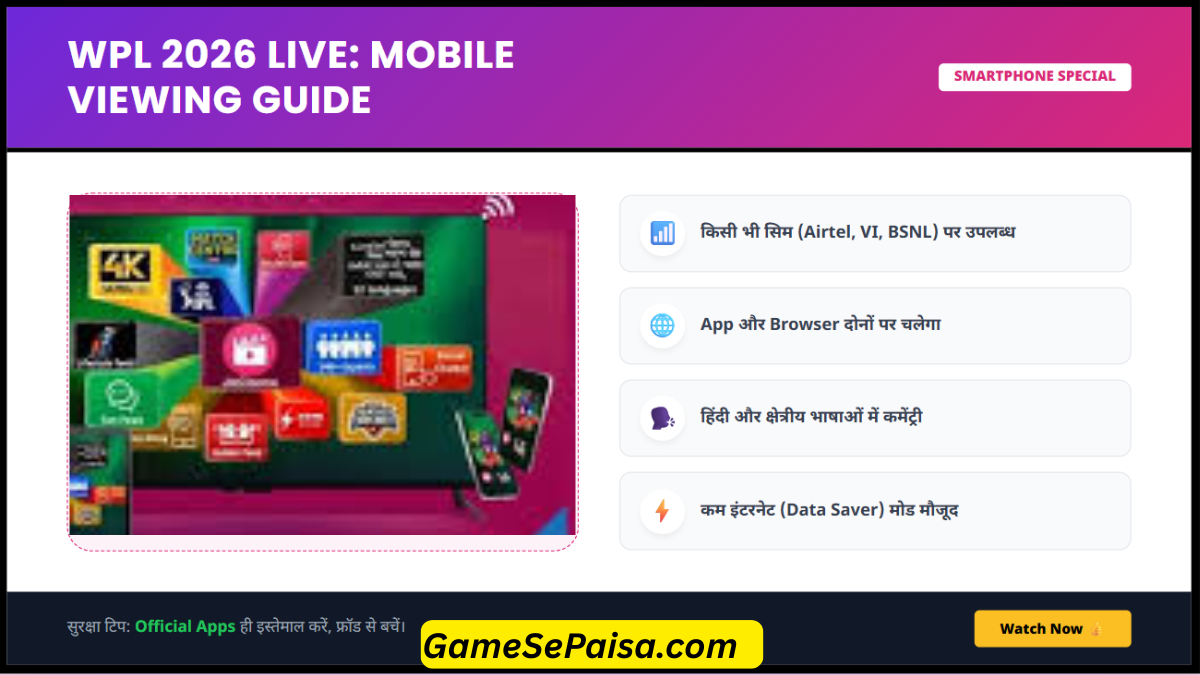 WPL free me kaha dekhe jab TV na ho