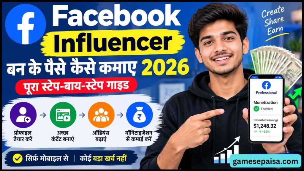 Facebook Influencer Ban Ke Paise Kaise Kamaye 2026 – पूरा स्टेप-बाय-स्टेप गाइड