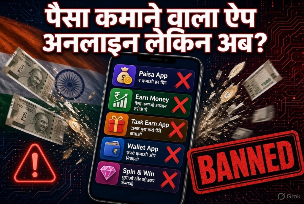 पैसा कमाने वाला ऐप अनलाइन लेकिन अब