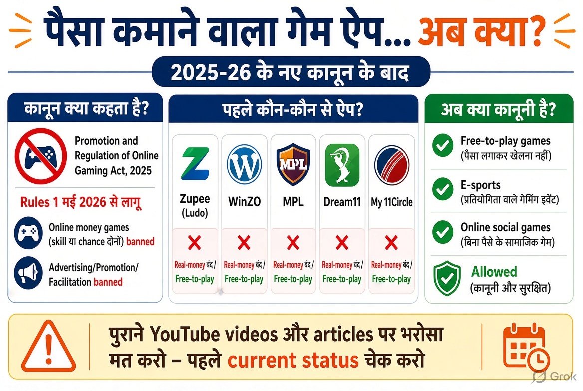 पैसा कमाने वाला गेम ऐप लेकिन अब क्या